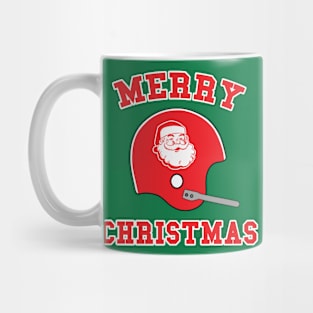 Classic Santa Single-Bar Football Helmet Mug